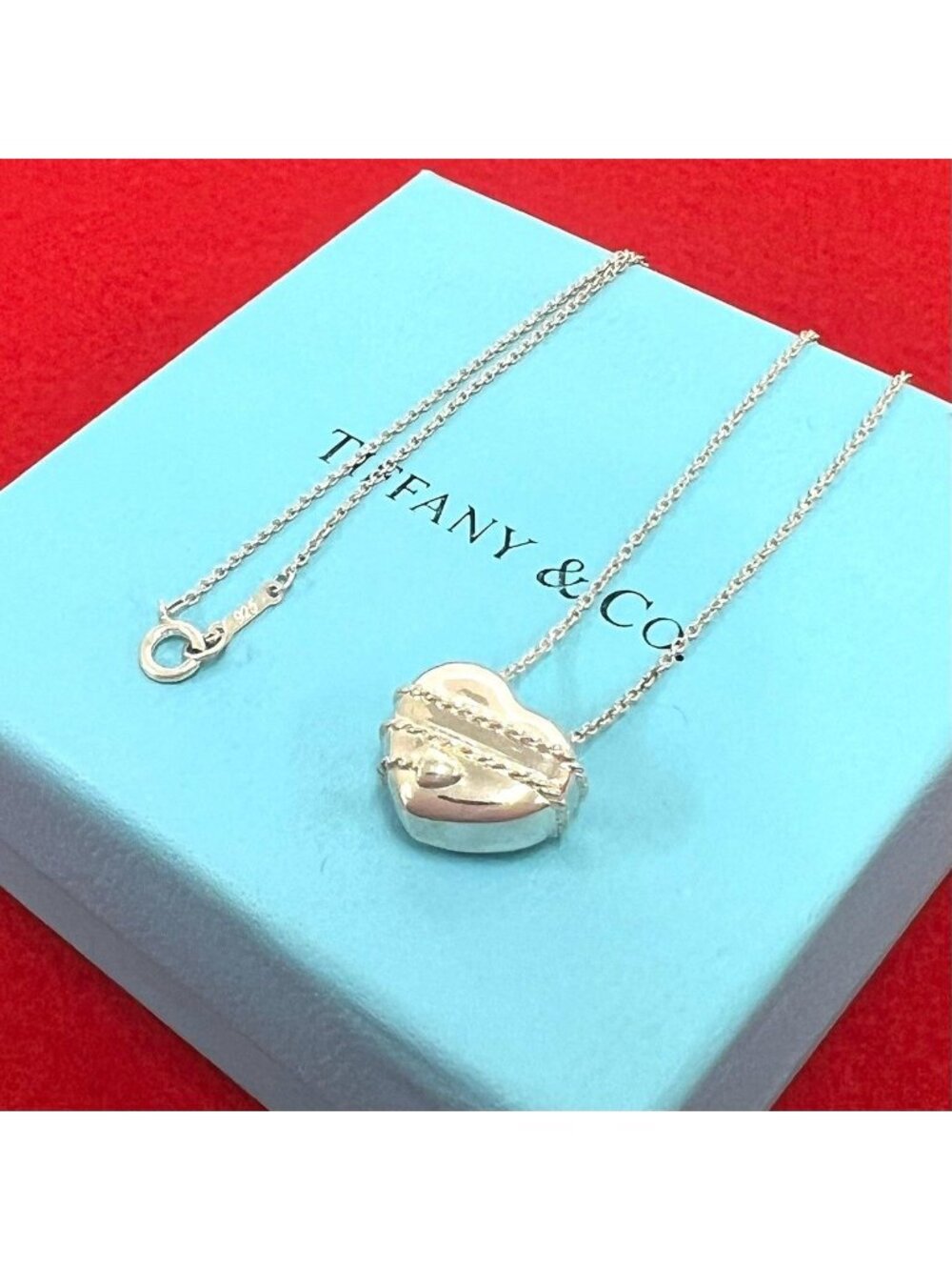 Tiffany & Co Vintage Heart Arrow Necklace 925 Sterling Silver